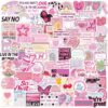 Water Bottles Stickers Waterproof Vinyl Stickers (100-Pink Motivation)