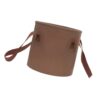 Water Carry Bucket for Camping Cleanup, PVC Bucket with Wide Opening and Webbing Side Handles PVC Water Khaki Camp Produce Rinse Pail