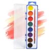 Watercolor Paint Set - 8 Color Solid Half Pan Plasticz Case Kit