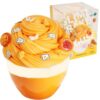 WATERELF Butter Easter Eggs Scented Slime for Girls 10-12, Easter Basket Stuffers Big Slime for Kids Boys Party Favor Stress Relief, Special Toys for Birthday Present - 5.29 Oz - BS003-Egg Tart