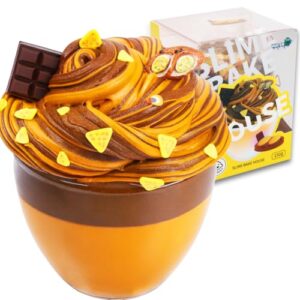 WATERELF Easter Eggs Butter Scented Slime for Girls 10-12, Easter Basket Stuffers Big Slime for Kids Boys Party Favor Stress Relief Birthday Present - 5.29 Oz - BS007-Chocolate Croissant