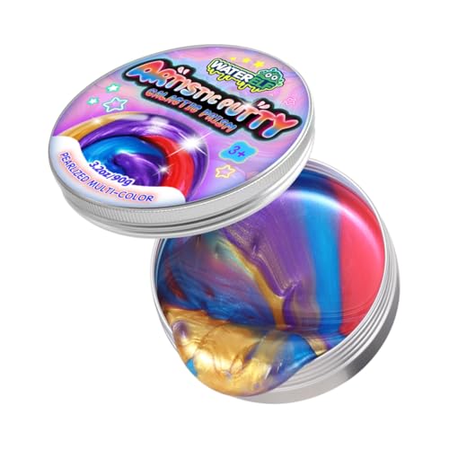 WATERELF Play Putty Slime for Kids, Fidget Sensory Artistic Therapy Putty Toys for Boys Girls Adults, Stress Relief Non-Sticky – Gold/Blue/Red/Purple