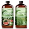 Watermelon Essential Oil 8 Fl Oz (240Ml) and Marjoram Essential Oil 16 Fl Oz (480Ml) Fragrance Oil for Aroma Diffuser,Humidifier,Home Fragrance,Spa,Cleaning,Body Care,Massage,Yoga,DIY Candle