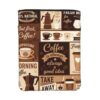 Waterproof Book Sleeve with Zipper for Hardcover Paperback, Front Pocket Brown Coffee