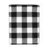 Waterproof Book Sleeve with Zipper for Hardcover Paperback, Front Pocket Black White Gray Plaid