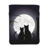 Waterproof Book Sleeve with Zipper for Hardcover Paperback, Front Pocket Black Cats On Night Roof