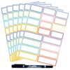 Waterproof Removable Colored Border Name Labels for Home Organization