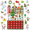 Watersay Christmas Advent Calendar 2ft Felt Ornaments for Kids Countdown to Christmas with 24 Pockets Countdown Calendar Decorations Wall Hanging Gifts for Xmas Toddlers Home Door Santa Claus Snowman