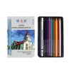 Water Soluble Coloured Pencils Set 10 Colour Iron Box for Art Painting