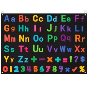 WATINC ABC Learning Felt Board Set - 151Pcs Large 41x30 Inch Flannel Letters Numbers Math Symbols Kit, Preschool Educational Toy for Toddlers Classroom Homeschool