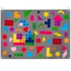 WATINC Shapes Teaching Felt Board for Wall, 64Pcs Large 3.5 Ft Tangrams