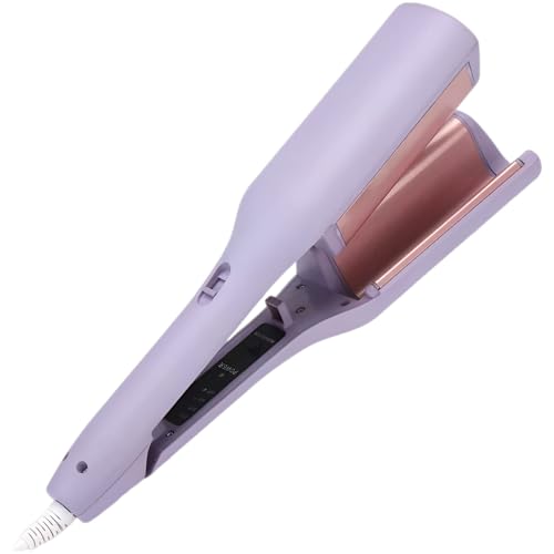 Waver Hair Curler, Purple 1.26 in French Wave Curling Iron with Titanium Tourmaline Coating, Ionic Hair Care, Quick Beach Waves, 11.4 x 3.9 x 2.4 in, 3.9 ft Power Cord for Natural Volume