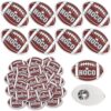 Wavyknot 50 Pcs Football Enamel Pins Sports Lapel Pins 1.57" Crown Football Buttons Sports Ball Lapel Pin Bulk for Fall Events Back to School Homecoming Party Team Supplies