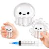 WAWIBEE Pimple Popping Squishy Toy, Refillable ASMR Bubble Fidget Toy with Air Popper Fun, Satisfying Squeeze Toy for Stress Relief, Silicone Sensory Squishy Jellyfish Toy for Adults, Teens & Kids