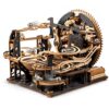 WDPINTU 3D Wooden Puzzle for Adults, Marble Run Mechanical Model Kit with Gear Driven Ball Track, DIY Wooden Building Set, Brain Teaser STEM Craft Gift for Men, Women and Puzzle Lovers