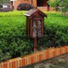Weatherproof Outdoor Shared Book Box with Waterproof Roof