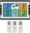 Weather Station, Digital Clock Temperature & Humidity Indicator with Warning Alarm Meteorological Station Weather Forecast Clock, for Home Garden