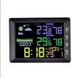 Weather Station Wireless Indoor Outdoor,Weather Forecast Station Thermometer Hygrometer with Sensor,Color Display Digital Weather Stations has Humidity Gauge,Alarm Clocks, Snooze Mode(Black)