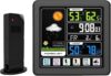 Weather Station with Touch Screen and Wireless Outdoor Sensor, with Lock Weather Forecast Alarm Clock Baby Toys Indoor Temperature Humidity Monitor