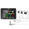 Weather Thermometer,Weather Stations Wireless Indoor Outdoor Temperature Humidity VA Color Display Weather Forecast Barometric Pressure Alarm Clocks