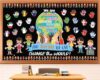 We Can Change the World Bulletin Board Set Diversity Multicultural Classroom Decorations International Country Flags Around the World with Handprint Cutouts Back to School Teacher Supplies