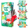 WECHARM KIDS Baby Books Toys,Touch and Feel Crinkle Cloth Book for Infants – Early Learning, Stroller-Friendly! Perfect for Babies 0–18 Months (0,3,6,12,18), a Newborn Gift for Boys & Girls.