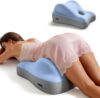 Wedge Pillow for Leg Knee Elevation Memory Foam Bed Rest Support for Post-Surgery Pregnancy Beige