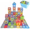 Wedhapy Interlocking Blocks for Kids Waffle Blocks for Kids 3+, 210PCS Safe Plastic Interlocking Building, Educational Rainbow, Funny Reusable Toy Building Sets with Storage Bag