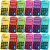 Weewooday 12 Pieces Small Basic Calculator Bulk 8 Digit Solar Battery Dual Power Mini Handheld Pocket Calculator for Classroom Kids Students Desktop School Office Home, 6 Colors