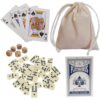 WE Games Double 6 Dominoes Combo Set - 12-in-1 Travel Games for Families and Adults - Dice & Poker Games
