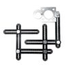WEITARI Angle Measuring Ruler, 6-Sided Angle Finder Aluminum Alloy Angle Measurement Tool, Universal Tile Opening Locator, Professional Template Tool for Craftsmen Handymen, Builders, Woodworking