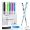 Welebar 0.8mm Acrylic Gel Pen Set, Compatible with Cricut Maker 3/Maker 4/Maker/Explore 3/4/5/Air 2/Air, 7 Pack Medium Point Pens for Writing, Drawing, DIY Crafts