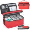 WELIDAY 2 Layers Medicine Organizer Bag with Portable Pouch, Pill Bottle Organizer Bag, Lockable Medical Travel Case for Pills, Vitamin, Medical Supplies