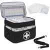 WELIDAY Medicine Organizer Bag with 100 Small Pill Bags, Pill Bottle Bag