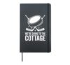 Were Going To The Cottage Hockey Trip Crew Hardcover Journal, Black