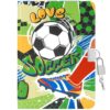 WERNNSAI Luminous Spinning Soccer Kids Diary for Boys, Secret Diary with Lock and Keys, Kids Journal Notebook Birthday Christmas Gift for 6 7 8-12 Year Old Boy, School A5 Lined Writing Drawing Notepad