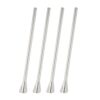 WESIEVYA 4pcs Stainless Steel Drinking Straws with Creative Stirrer Design, Reusable Cocktail Straws for Ice Cream Sundaes and Smoothies, Washable and Rust-resistant, for Office Use