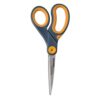 Westcott 8-Inch Non-Stick Titanium Scissors For Office and Home - Glide Adjust Technology - Grey/Yellow Craft, Fabric Scissors - 1 Pack