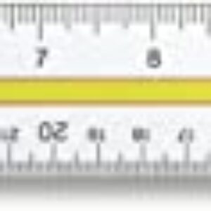 Westcott Acrylic Data Highlight Reading Ruler With Tinted Guide, 15" Clear