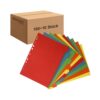 Westcott Index for A4 Folder (Pack of 100) | Dividers for DIN A4 Folder | 10 Coloured Tabs in 5 Colours as Folder Organiser | Robust 160 g/m² with Euro Holes | E-1733312 00