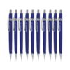 Westcott TRILINE E-733922 00 Mechanical Pencil 0.7 mm HB Blue (Set of 10) | Lead Pencil, Metal Lead Guide, Ergonomic Soft Touch | Elegant Triangular Grip Zone