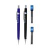 Westcott TRILINE E-733923 00 Mechanical Pencil Set 0.5 mm and 0.7 mm HB incl. Refill Leads | Metal Lead Guide, Ergonomic Soft Touch | Elegant Triangular Grip Zone |