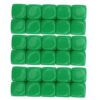 WGFOIP 30PCS Plain Dice Blocks with Smoothed Surface, 16MM DIY Board Game Accessories, Plastic with Round Corners, 6 Sided Dice Cube, Easy to Draw On for Board Games Mat (Green)