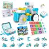 WhalesBot C3 Pro 12-in-1 Remote Control & Coding Robot Kit for Kids 4+, Advanced Smart Panel & Cards Programming, Educational STEM Toy, Block Building Set with Controller & Motor for Kids 4-6, 5-7