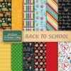 Whaline 24 Sheets Back to School Pattern Paper Colorful Scrapbook Specialty Paper Double Sided for Classroom DIY Crafts Card Making Photo Album Decor, 5.5 x 8.3 Inch