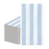 Whaline 40Pcs Stripe Guest Napkins, Blue White Cabana Striped