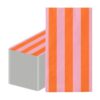 Whaline 40Pcs Stripe Guest Napkins, Pink Orange Cabana Striped