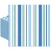 Whaline 50 Pcs Striped Luncheon Napkins Blue Green Stripe Disposable Paper Napkin Decorative Dessert Dinner Hand Napkin for Baby Shower Home Party Table Supplies Decor