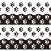 Whaline 69Ft Dog Paw Bulletin Board Border White Black Pet Paw Decoration Borders Animal Print Trim Border Cute Bulletin Board Stickers for School Classroom Office Party Decoration