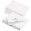 WHAMVOX 50 Sets Blank Greeting Cards and Envelopes Set for DIY Invitations and Scrapbook Crafts, White Paper Card Stock with Minimalist Elegant Style, for Wedding and Birthday Mailing